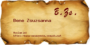 Bene Zsuzsanna névjegykártya